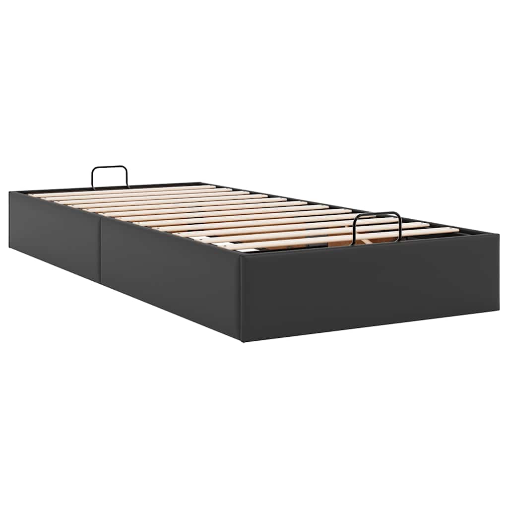 osmannisk sengeramme uden madras 100x200 cm kunstlæder sort