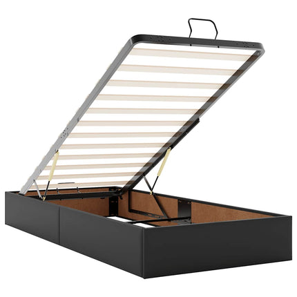 osmannisk sengeramme uden madras 100x200 cm kunstlæder sort