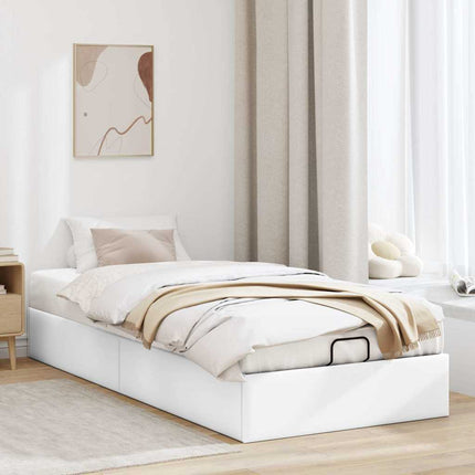 osmannisk sengeramme uden madras 100x200 cm kunstlæder hvid