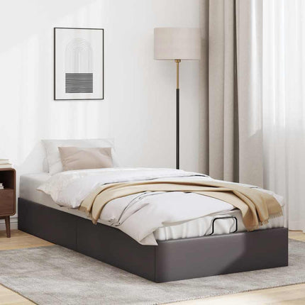osmannisk sengeramme uden madras 100x200 cm kunstlæder grå