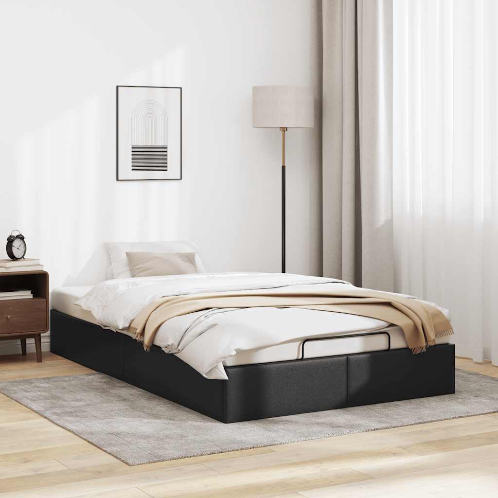 osmannisk sengeramme uden madras 120x190 cm kunstlæder sort