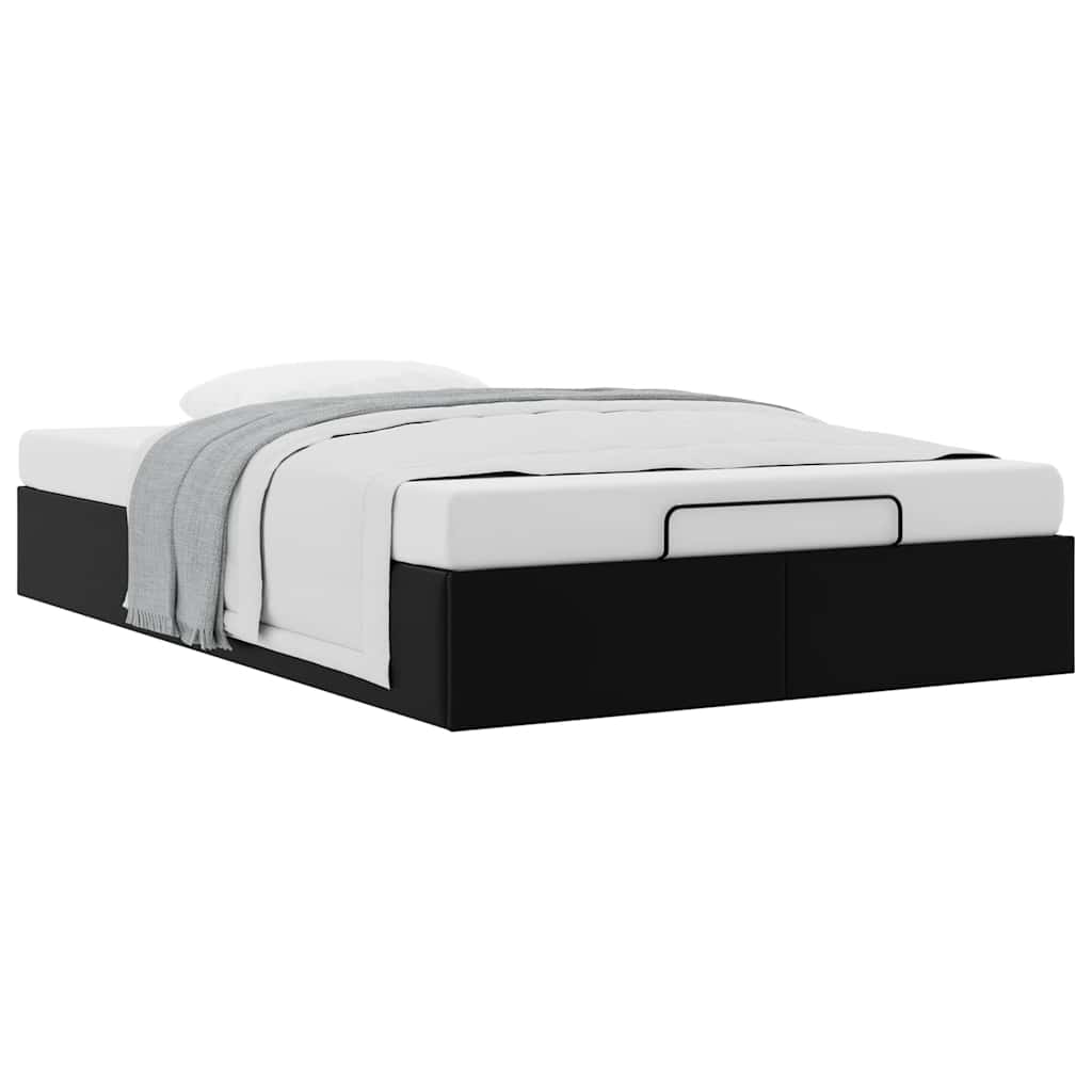 osmannisk sengeramme uden madras 120x190 cm kunstlæder sort