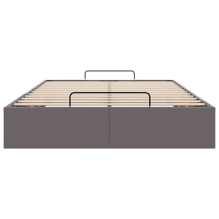osmannisk sengeramme uden madras 120x190 cm kunstlæder grå