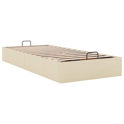 osmannisk sengeramme uden madras 90x200 cm stof cremefarvet