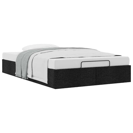 osmannisk sengeramme uden madras 120x190 cm stof sort