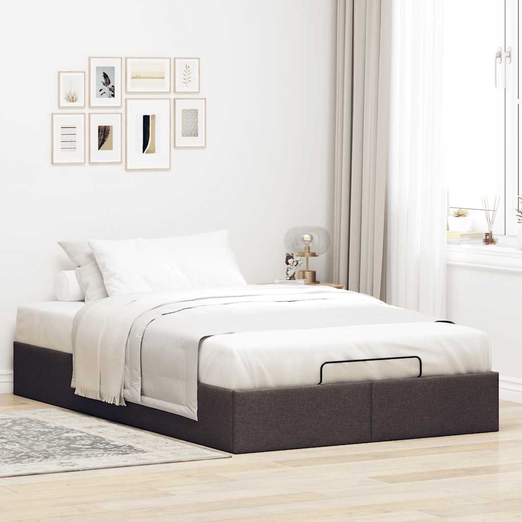 osmannisk sengeramme uden madras 120x190 cm stof mørkebrun