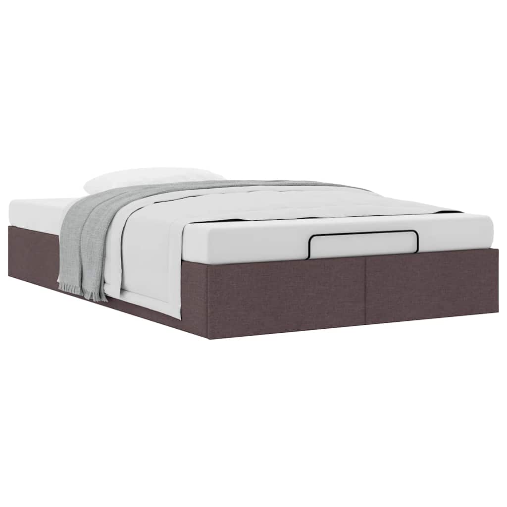 osmannisk sengeramme uden madras 120x190 cm stof mørkebrun
