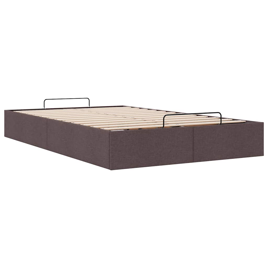 osmannisk sengeramme uden madras 120x190 cm stof mørkebrun