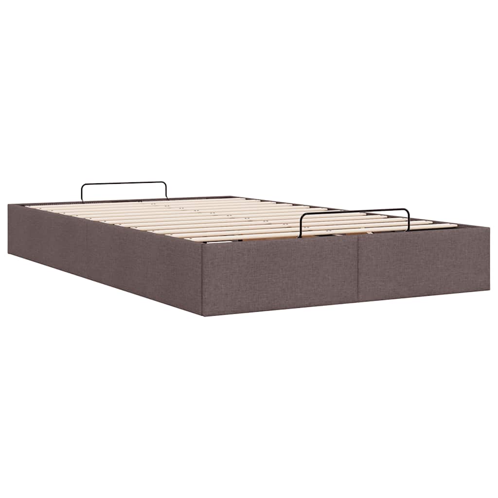 osmannisk sengeramme uden madras 120x190 cm stof mørkebrun