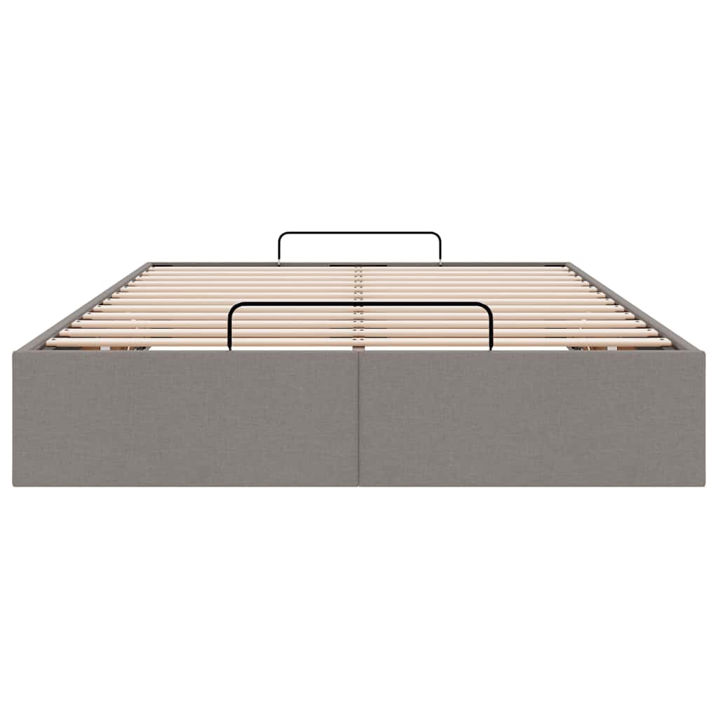 osmannisk sengeramme uden madras 120x190 cm stof gråbrun