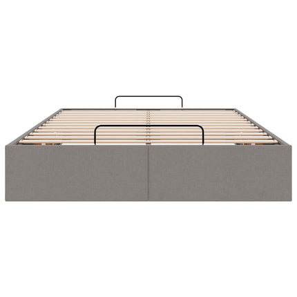 osmannisk sengeramme uden madras 120x190 cm stof gråbrun