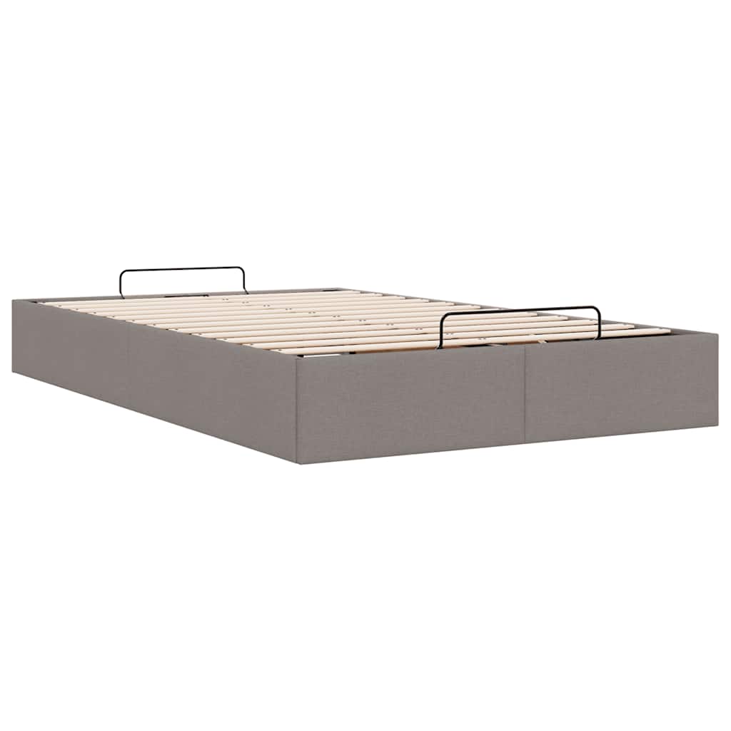 osmannisk sengeramme uden madras 120x190 cm stof gråbrun