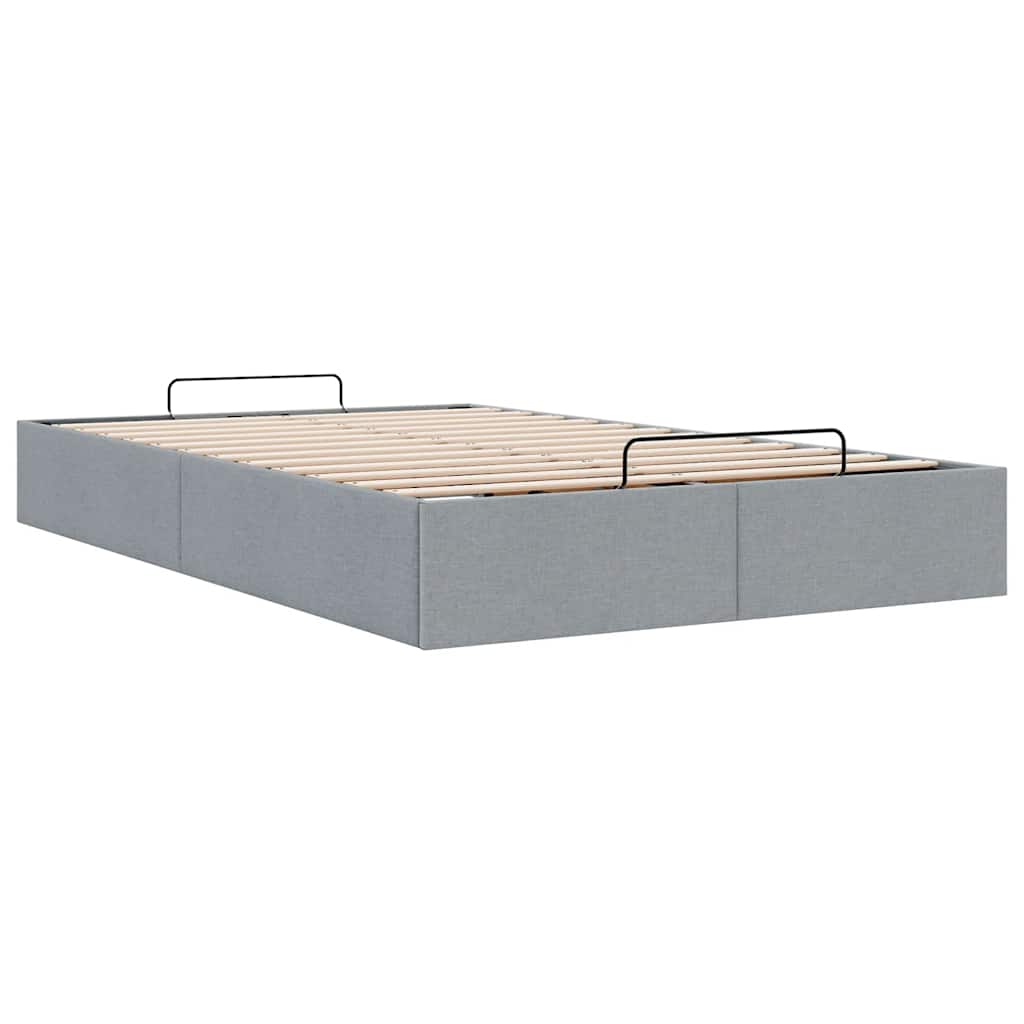 osmannisk sengeramme uden madras 120x200 cm stof lysegrå