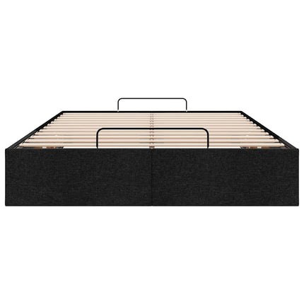 osmannisk sengeramme uden madras 120x200 cm stof sort