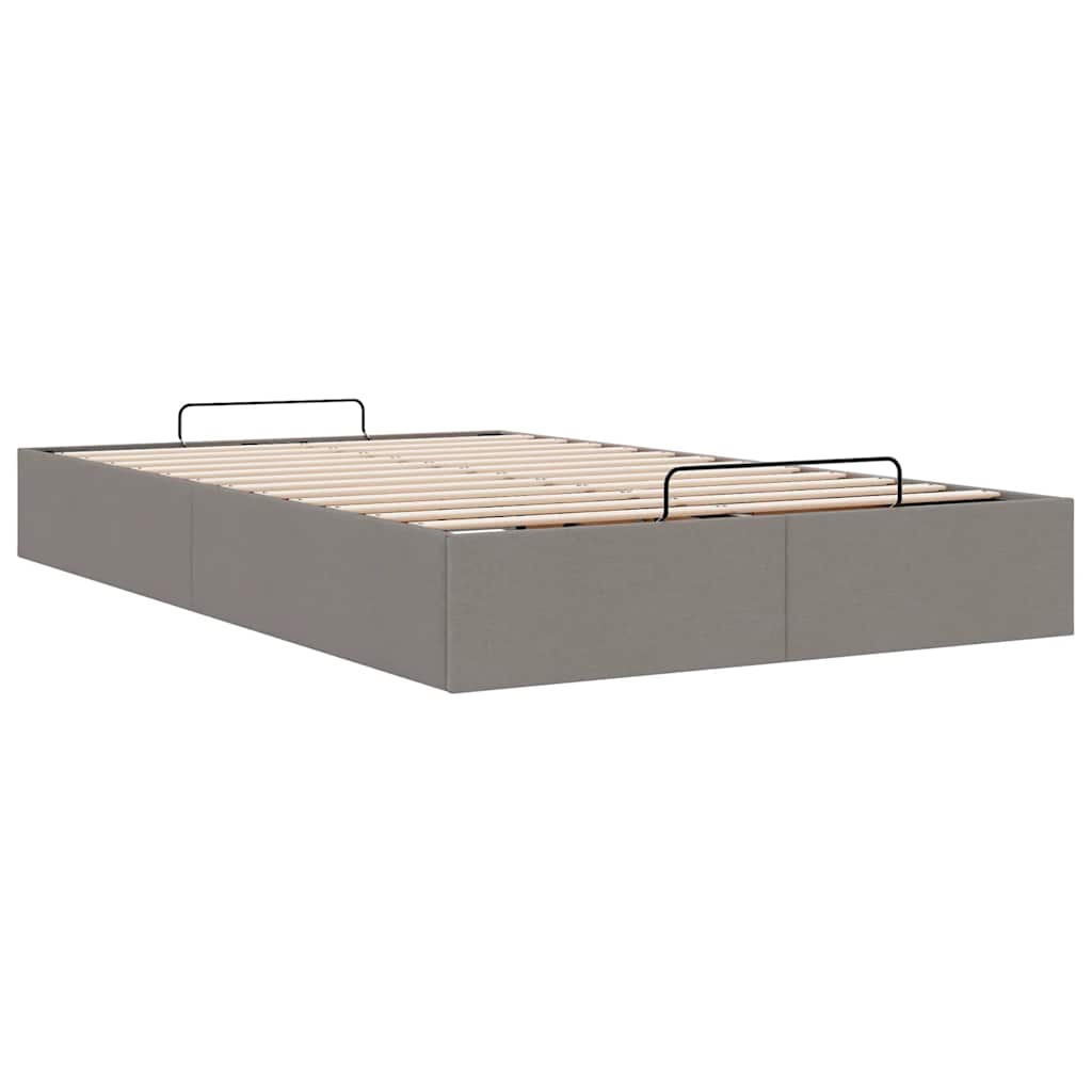 osmannisk sengeramme uden madras 120x200 cm stof gråbrun