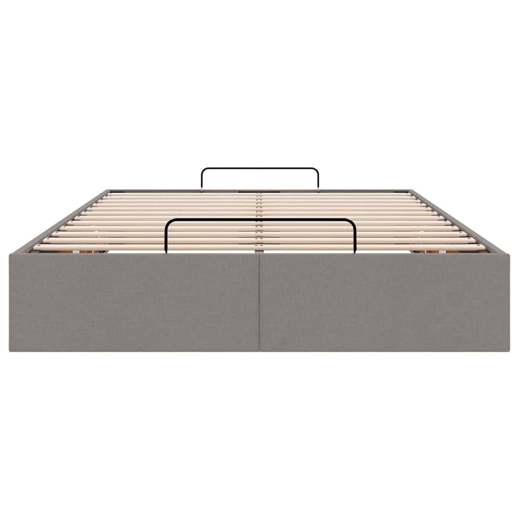 osmannisk sengeramme uden madras 120x200 cm stof gråbrun