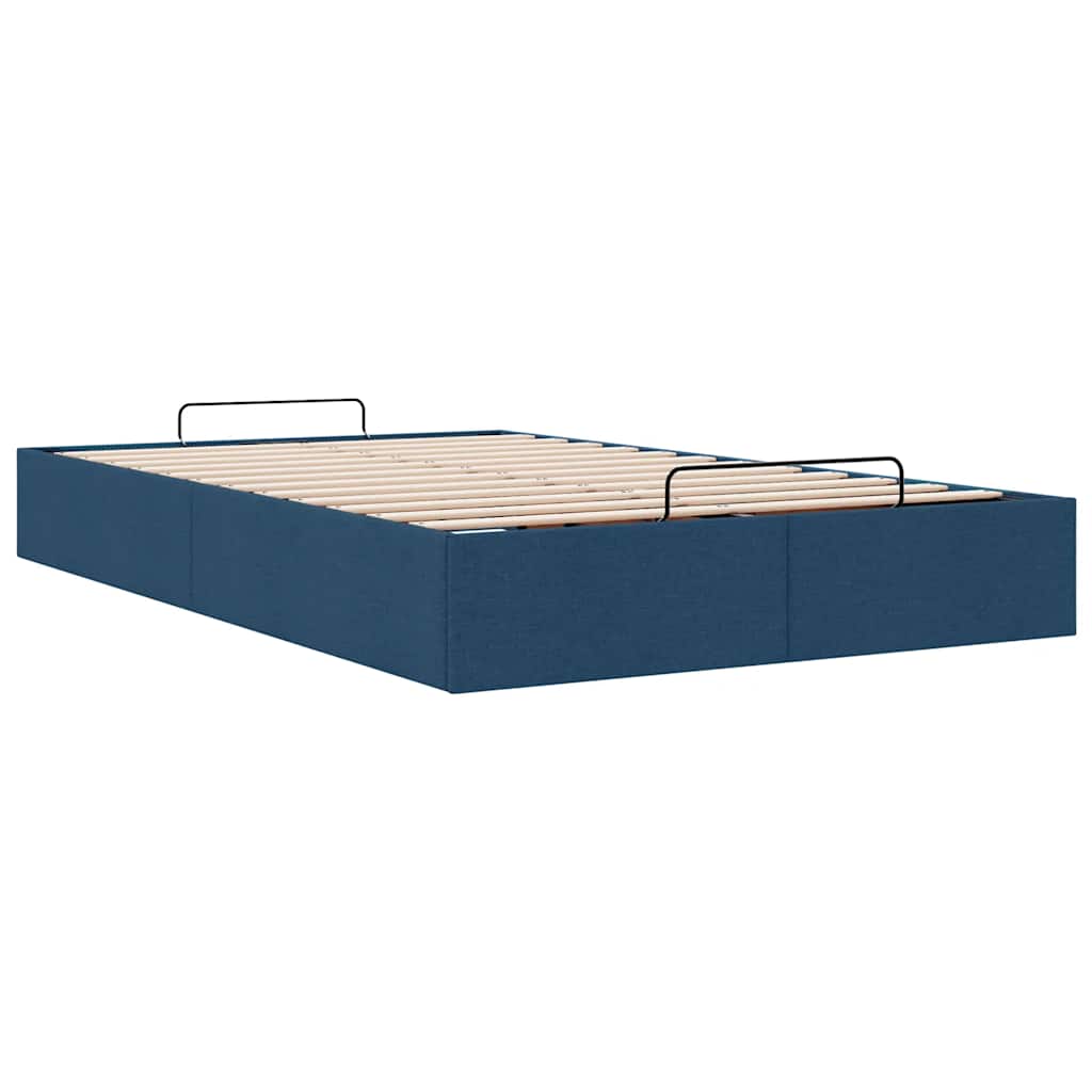 osmannisk sengeramme uden madras 120x200 cm stof blå