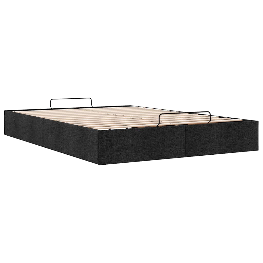 osmannisk sengeramme uden madras 140x190 cm stof sort