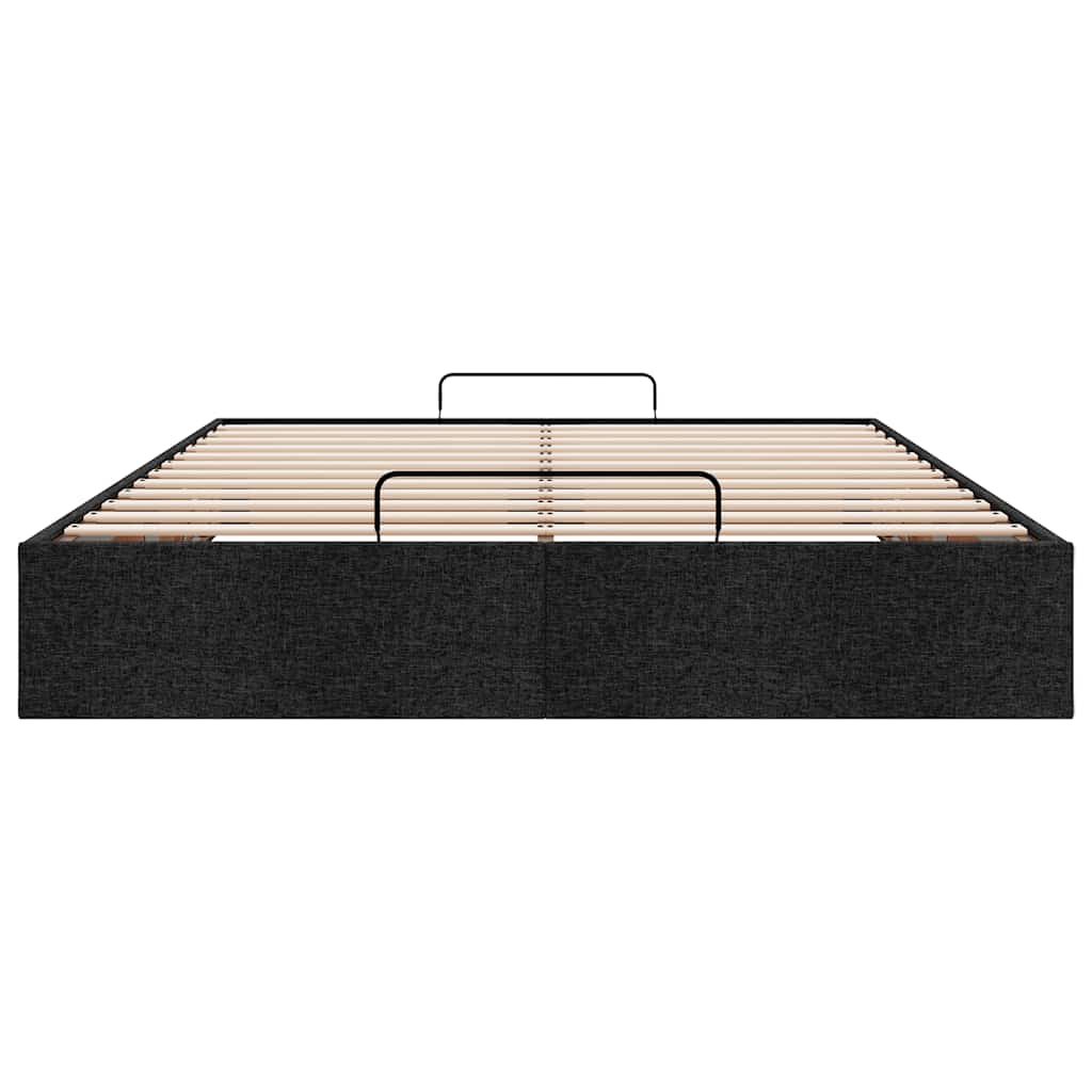 osmannisk sengeramme uden madras 140x190 cm stof sort