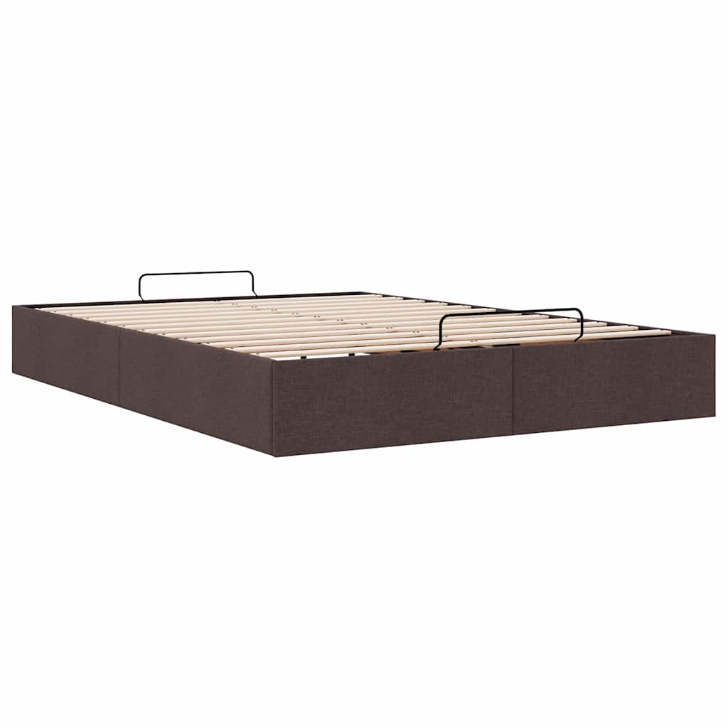osmannisk sengeramme uden madras 140x190 cm stof mørkebrun