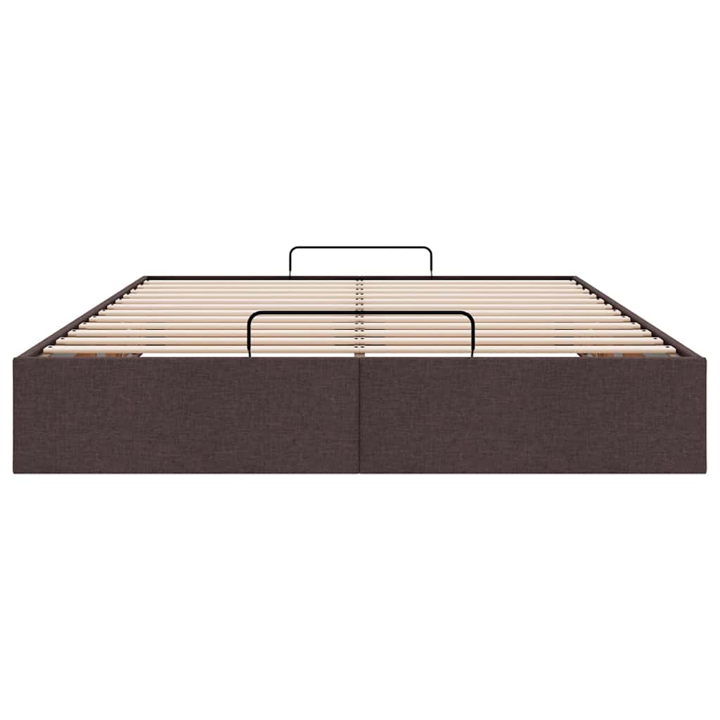 osmannisk sengeramme uden madras 140x190 cm stof mørkebrun
