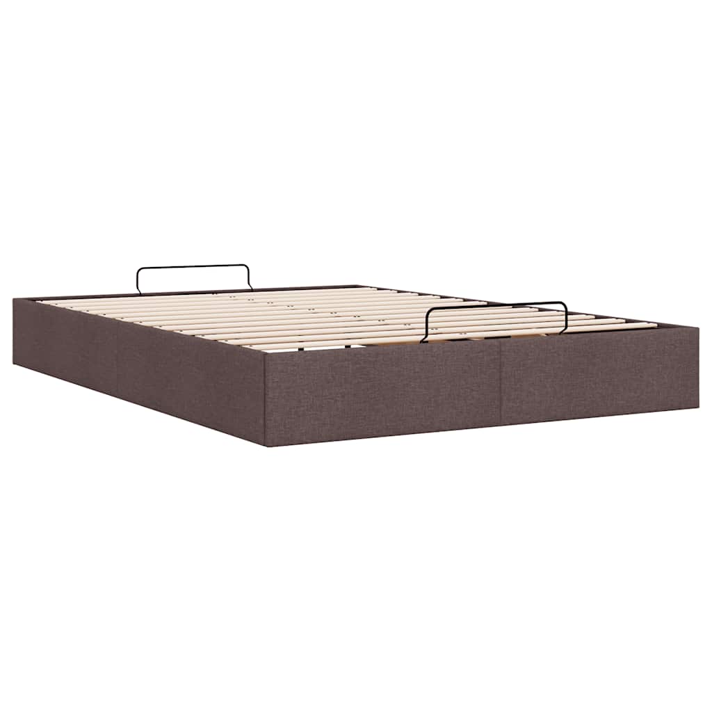 osmannisk sengeramme uden madras 140x190 cm stof mørkebrun