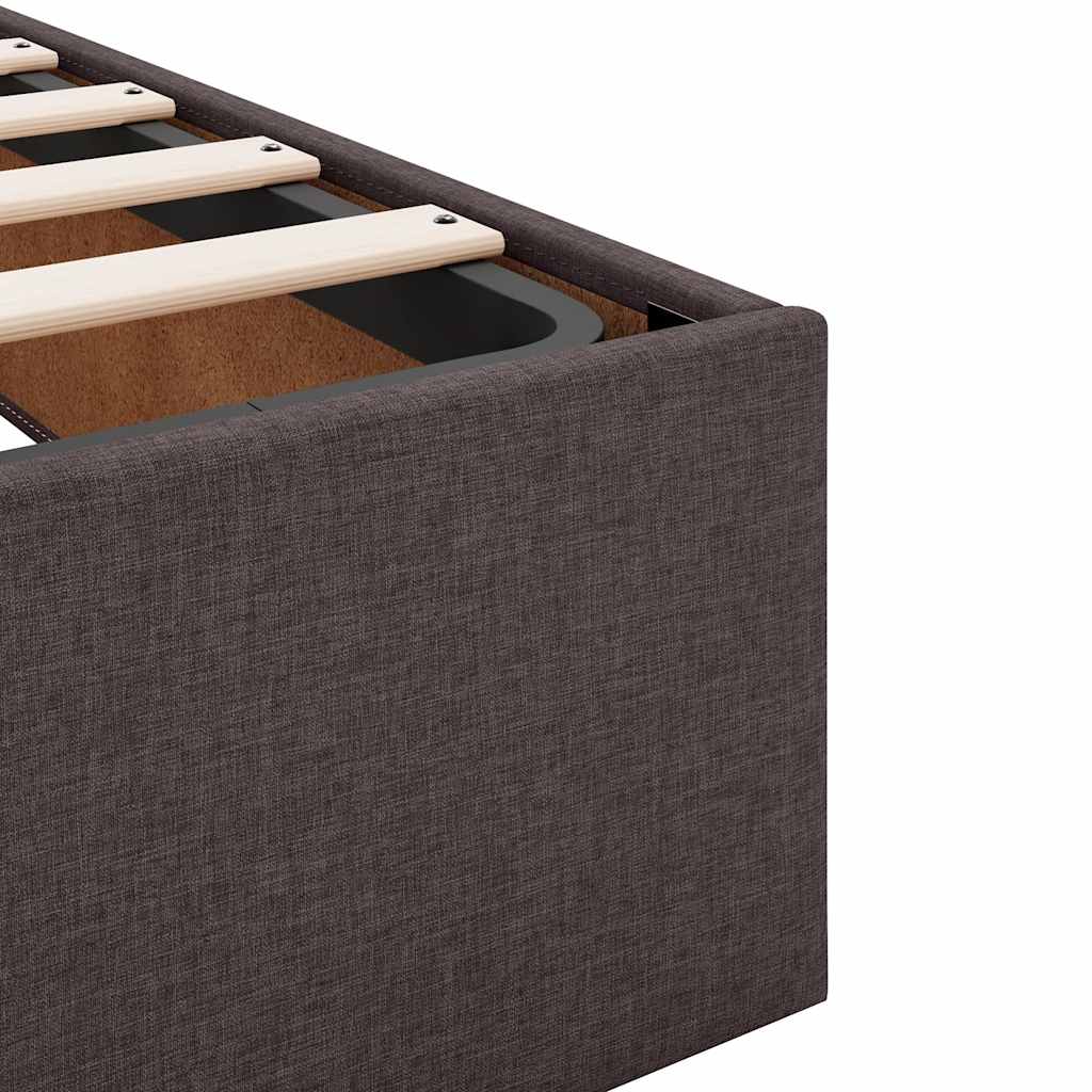 osmannisk sengeramme uden madras 140x190 cm stof mørkebrun