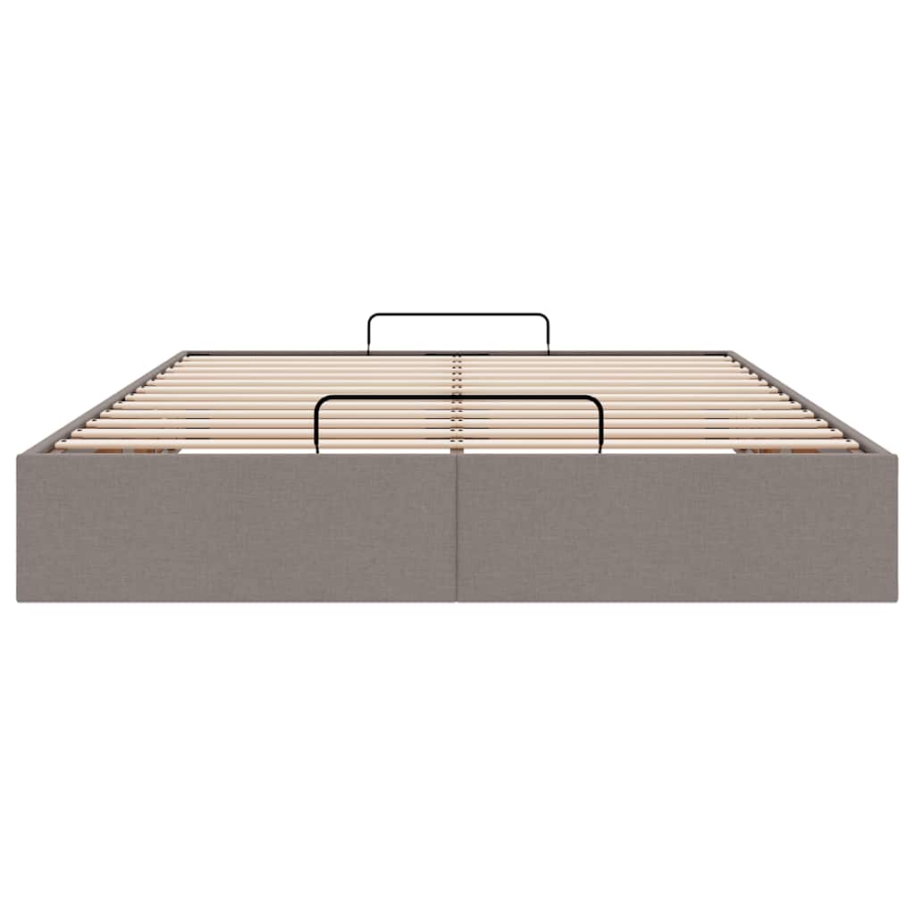 osmannisk sengeramme uden madras 140x190 cm stof gråbrun