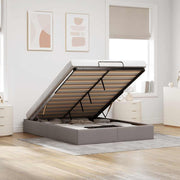 osmannisk sengeramme uden madras 140x190 cm stof gråbrun