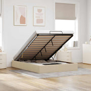 osmannisk sengeramme uden madras 140x190 cm stof cremefarvet