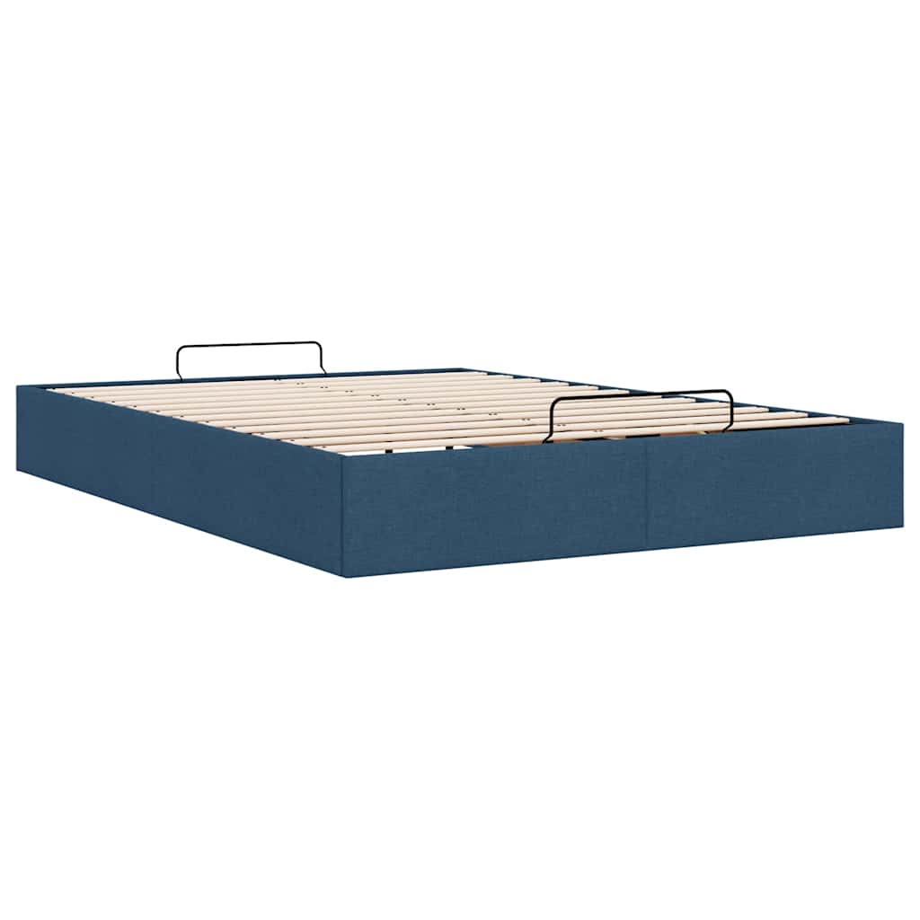 osmannisk sengeramme uden madras 140x190 cm stof blå