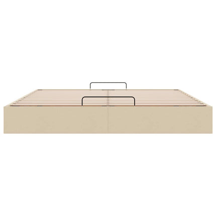 osmannisk sengeramme uden madras 180x200 cm stof cremefarvet