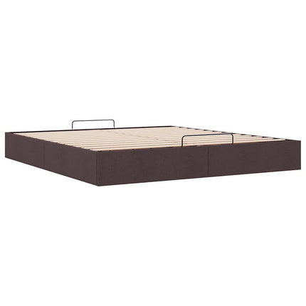 osmannisk sengeramme uden madras 200x200 cm stof mørkebrun