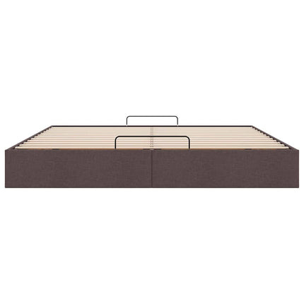 osmannisk sengeramme uden madras 200x200 cm stof mørkebrun