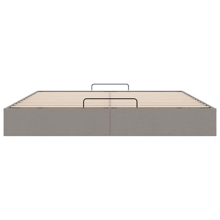 osmannisk sengeramme uden madras 200x200 cm stof gråbrun