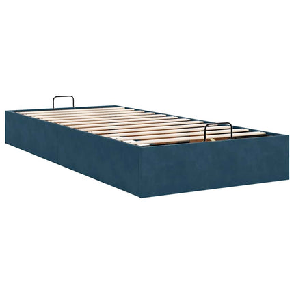 osmannisk sengeramme uden madras 90x190 cm fløjl mørkeblå