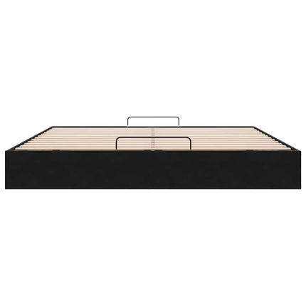 osmannisk sengeramme uden madras 200x200 cm fløjl sort