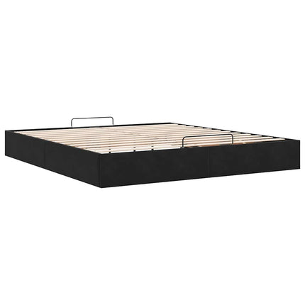 osmannisk sengeramme uden madras 200x200 cm fløjl sort