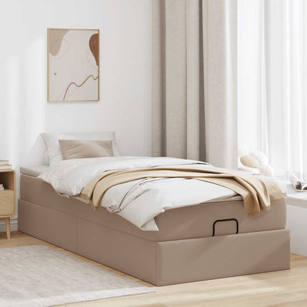 osmannisk sengeramme med madras 100x200cm kunstlæder