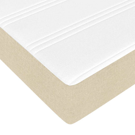 osmannisk sengeramme med madrasser 200x200 cm stof cremefarvet