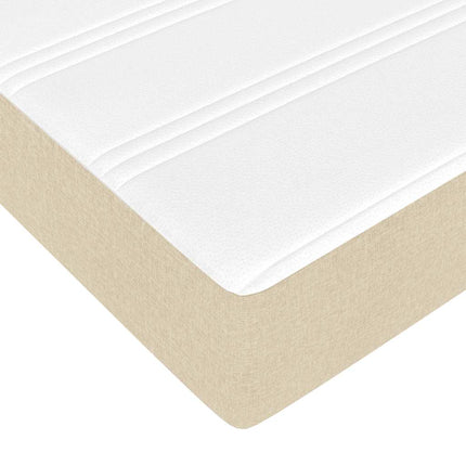 osmannisk sengeramme med madrasser 160x200 cm stof cremefarvet