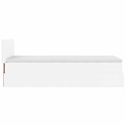 osmannisk seng med madras 80x200 cm kunstlæder hvid