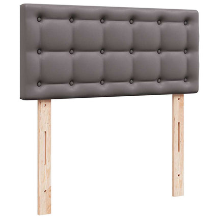 osmannisk seng med madras 80x200 cm kunstlæder grå