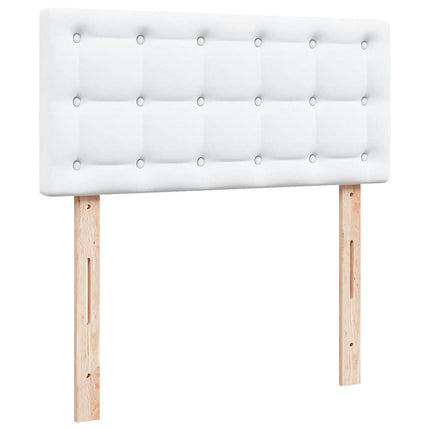 osmannisk seng med madras 90x190 cm kunstlæder hvid