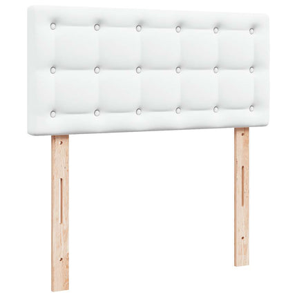 osmannisk seng med madras 90x200 cm kunstlæder hvid