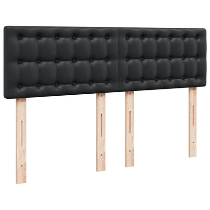osmannisk sengeramme med madras 140x190 cm kunstlæder sort