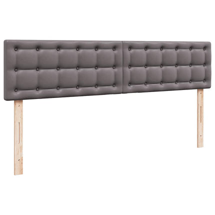 osmannisk sengeramme med madrasser 200x200 cm kunstlæder grå