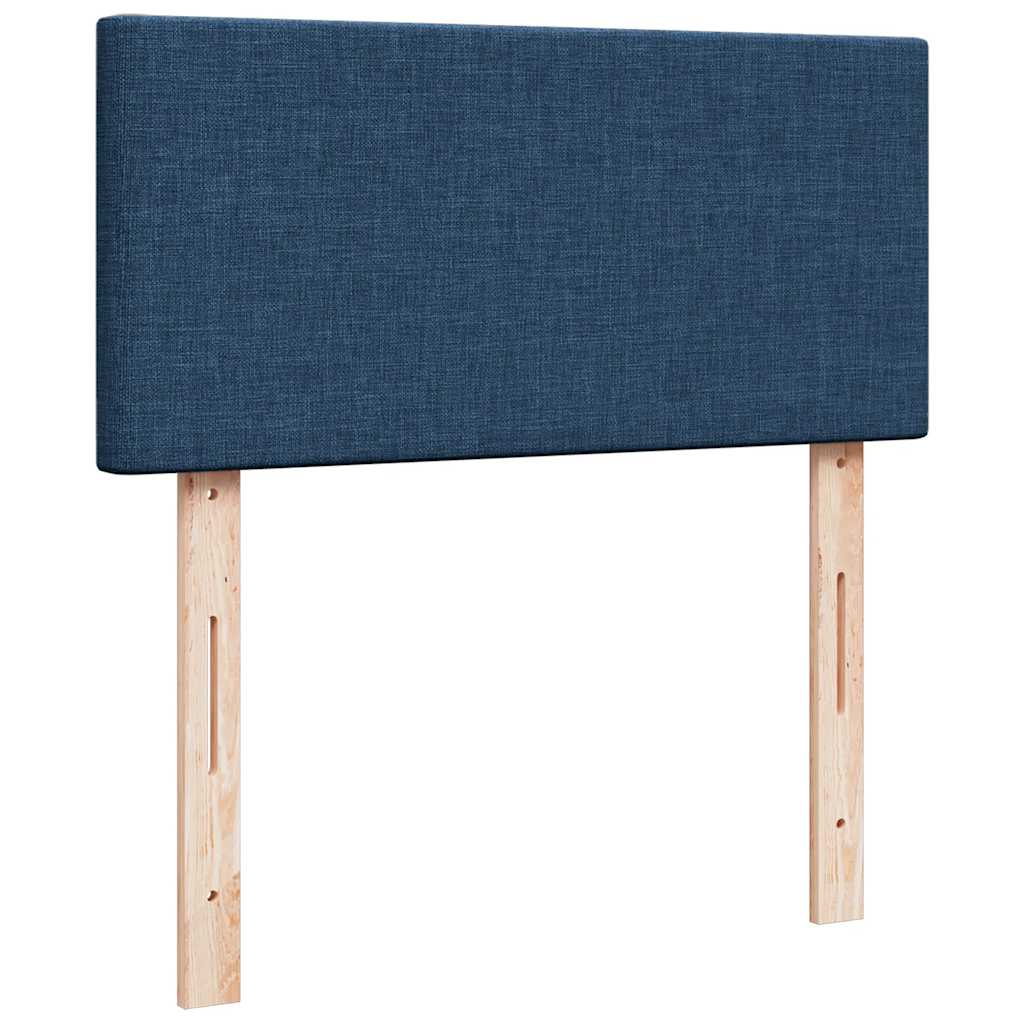 ottoman seng med madras 90x200 cm stof blå