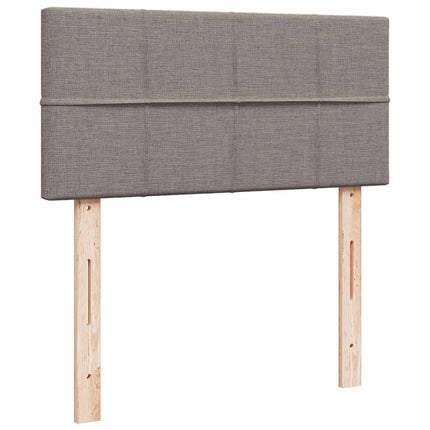 ottoman seng med madras mørkegrå 90x200 cm gråbrun