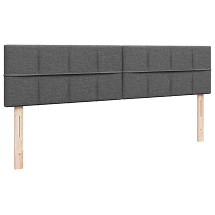 osmannisk sengeramme med madras 160x200 cm stof mørkegrå